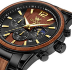 OLEVS Relojes de pulsera analógicos de cuarzo para hombre, cronógrafo, multifunción, fase lunar, fase luminosa, banda de silicona, relojes de pulsera
