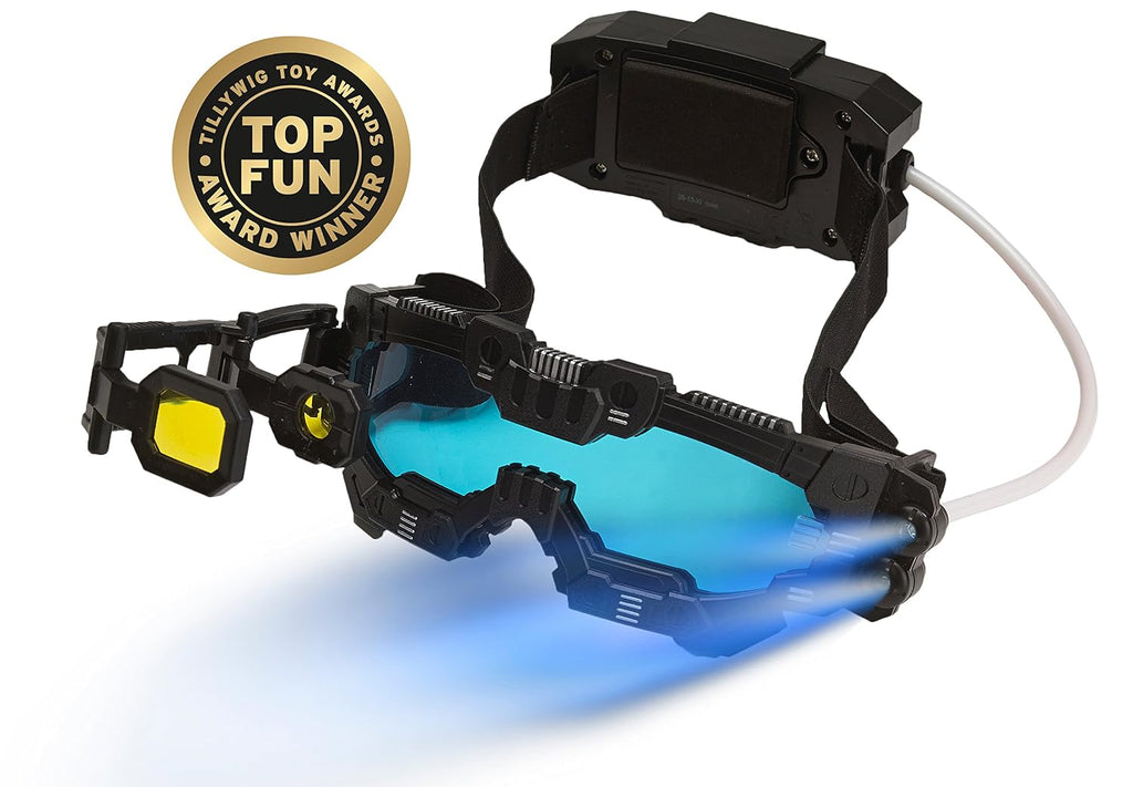 SpyX / Set de Explorador Nocturno - Incluye gafas de misión nocturna / alarma de movimiento / disfrazadora de voz / bolígrafo de tinta invisible.