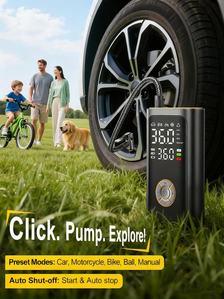 Compresor de aire portátil para inflar neumáticos, bomba de aire po...