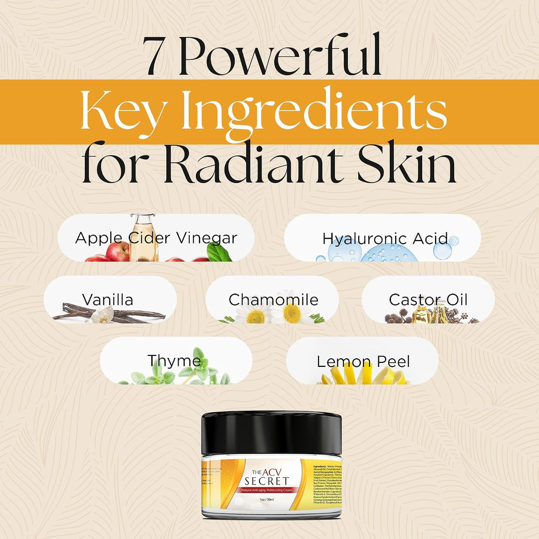 UpWellness The ACV Secret Skin Moisturizer - Crema hidratante con v...