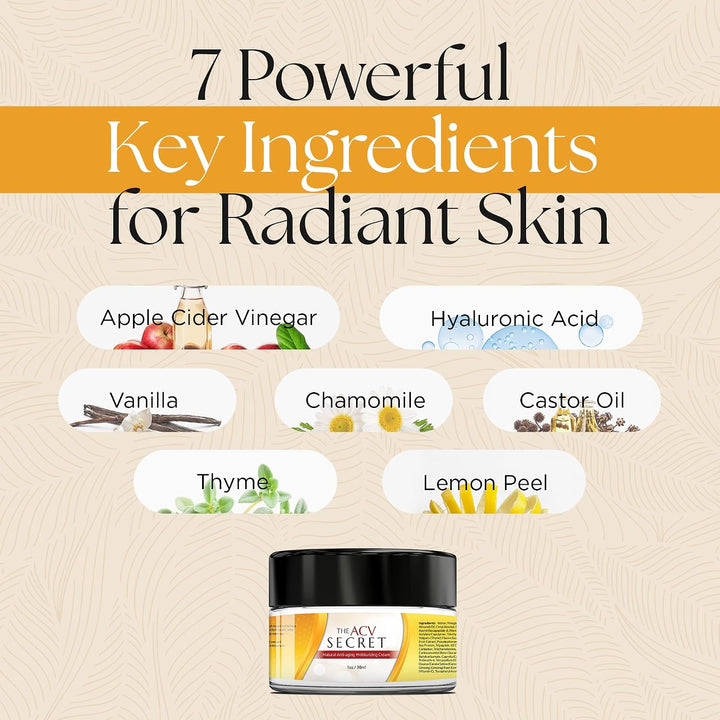 UpWellness The ACV Secret Skin Moisturizer - Crema hidratante con v...