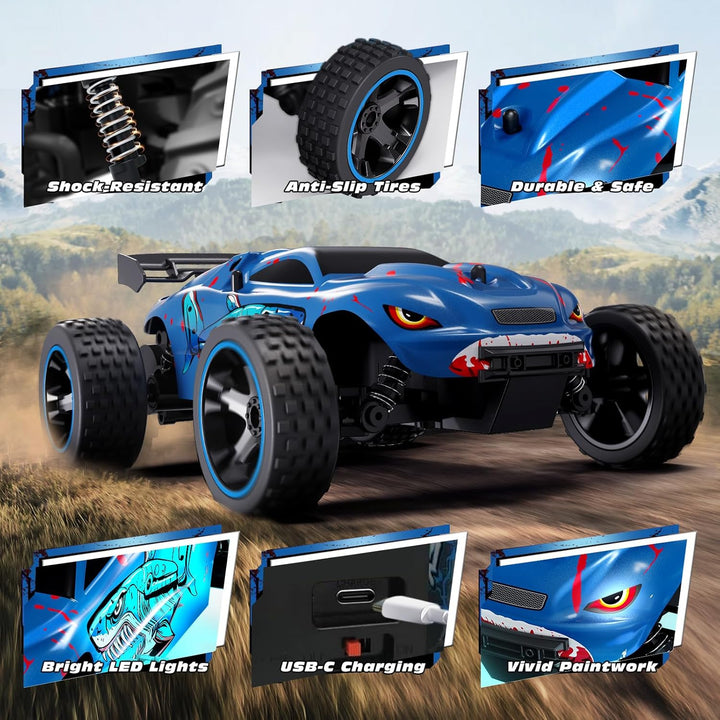 Tecnock Coches RC para Niños, Coche RC 2WD a Escala 1:18 con Carga...