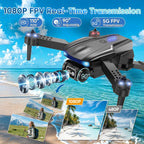 Drone 1080P con cámara para niños y adultos, dron plegable fácil de volar para principiantes, despegue con una tecla, giro de 360°, selfie por gestos, modo sin cabeza, 2 baterías
