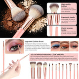 CLRDZN Juego de 70 brochas de maquillaje, juego de brochas de maqui...