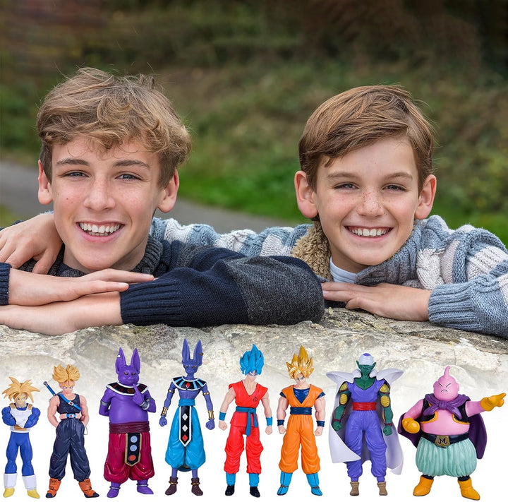 Juego de figuras de acción de superhéroes de anime, figuras de guer...