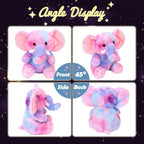 Hopearl Elefante de Peluche LED con Iluminación Colorida Animal, Rainbow Elephant_LED (sin música)