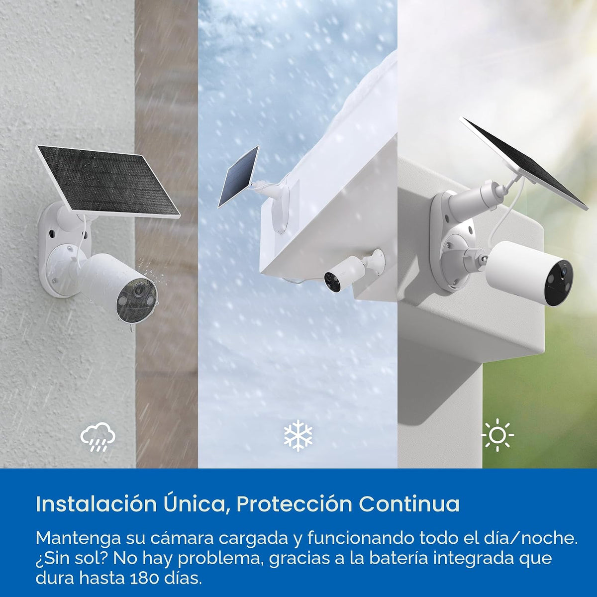 Tapo TP-Link Tapo SolarCam C402 Kit, cámara solar para exteriores