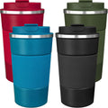 Paquete de 4 tazas de café aisladas con tapa, vaso de café de viaje de 17 onzas, tazas de café reutilizables de acero inoxidable, taza de café térmica para bebidas frías y calientes, multicolor