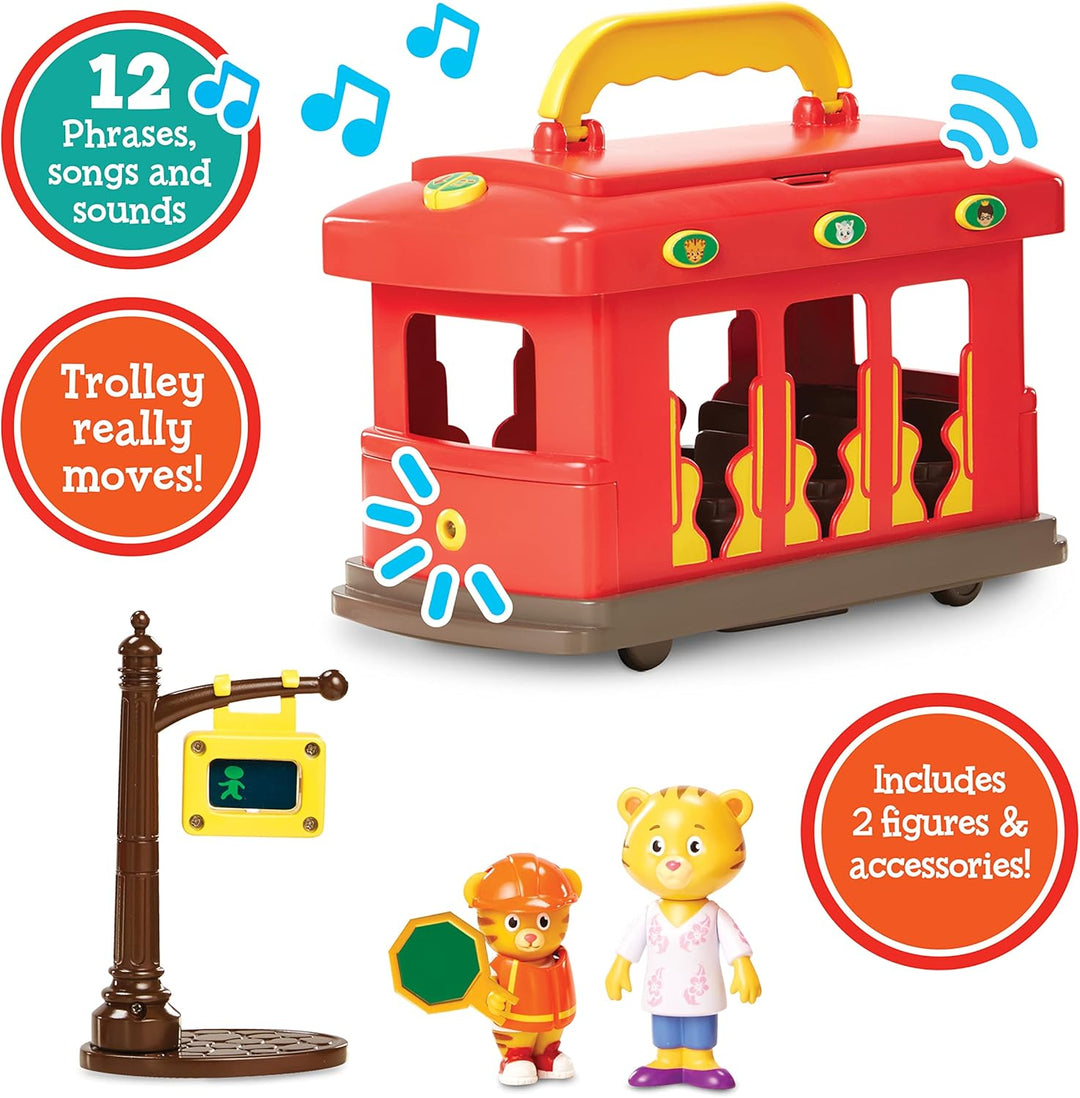 Daniel Tiger's Neighborhood Vehículo electrónico de lujo con 2...