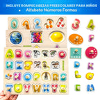 8 rompecabezas de madera para niños pequeños de 1-3 años - rompecabezas Montessori para edades 2-4 en un estante