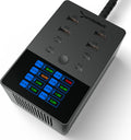 SABRENT Estación de carga VOLTIK, 252 W, 8 puertos USB C y USB A, pantalla
