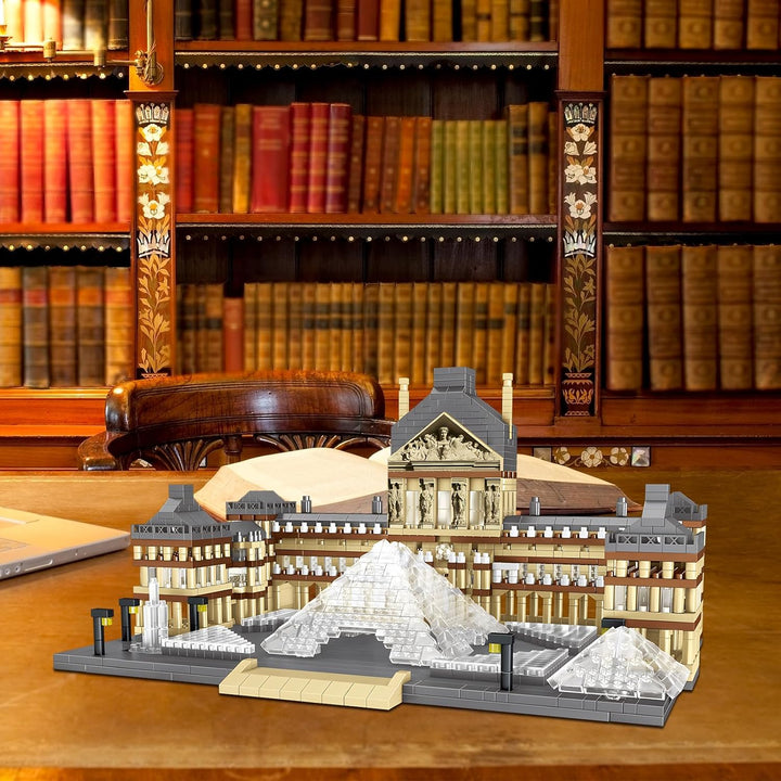 CSNRHG Juego de bloques de construcción modelo Museo del Louvre de...