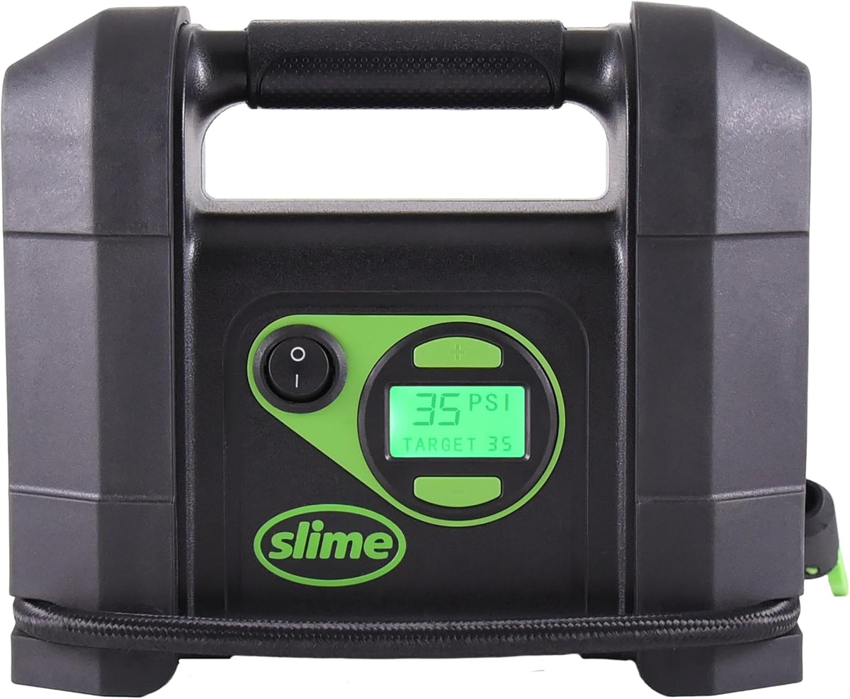 Slime 40047 Inflador de Neumáticos, Compresor de Aire Portátil para...