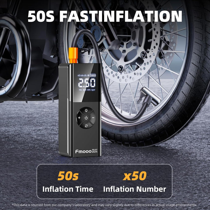Inflador de neumáticos, compresor de aire portátil, 160 PSI de pote...