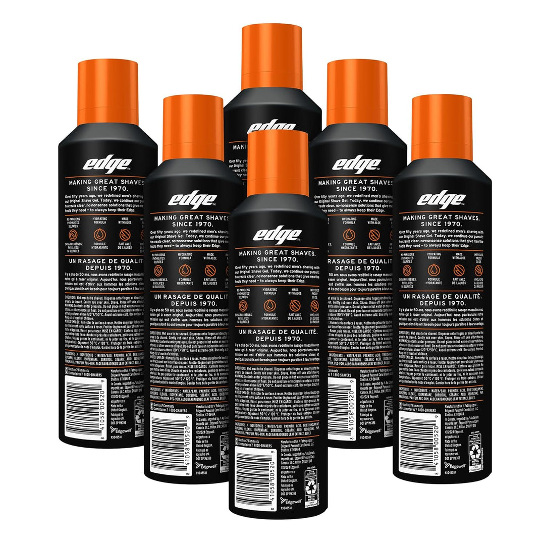 Edge Gel de afeitado para hombres, piel sensible con aloe, (paquete...