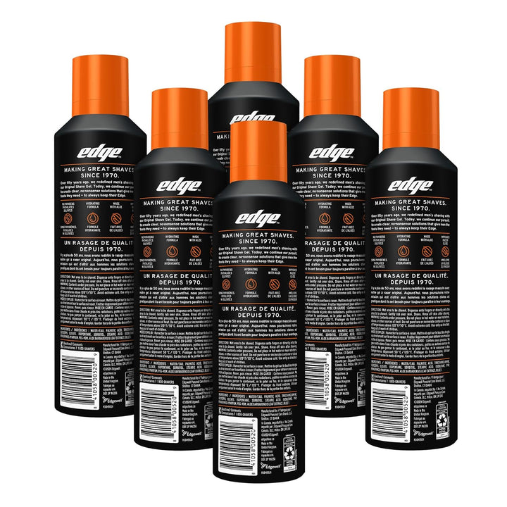 Edge Gel de afeitado para hombres, piel sensible con aloe, (paquete...