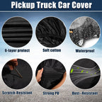 X AUTOHAUX - Funda de automóvil SUV para Chevrolet Tahoe de 4 puertas 2007-2024 al aire libre, impermeable, sol, lluvia, polvo, viento, nieve, protección 190T PU con cremallera para puerta del conductor, color negro
