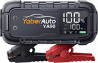 YaberAuto 8000A Arrancador de Batería 99Wh 65W Carga rápida (Todos gasolina/12.0L diésel)