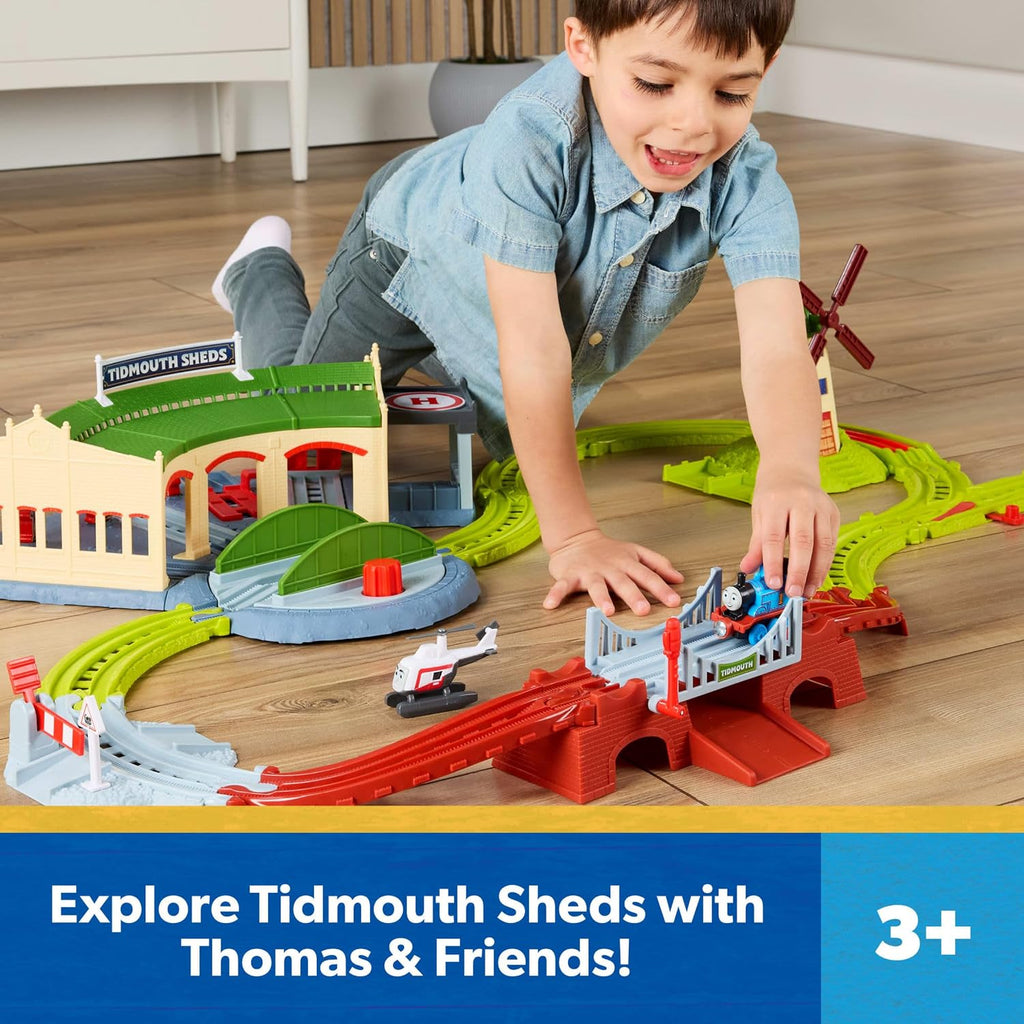 Thomas & Friends Juego de tren explorando Tidmouth Sheds de Fisher-Price