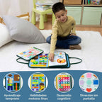 BONNYCO - Tabla de actividades para niños de 1 a 4 años con 8 tablas
