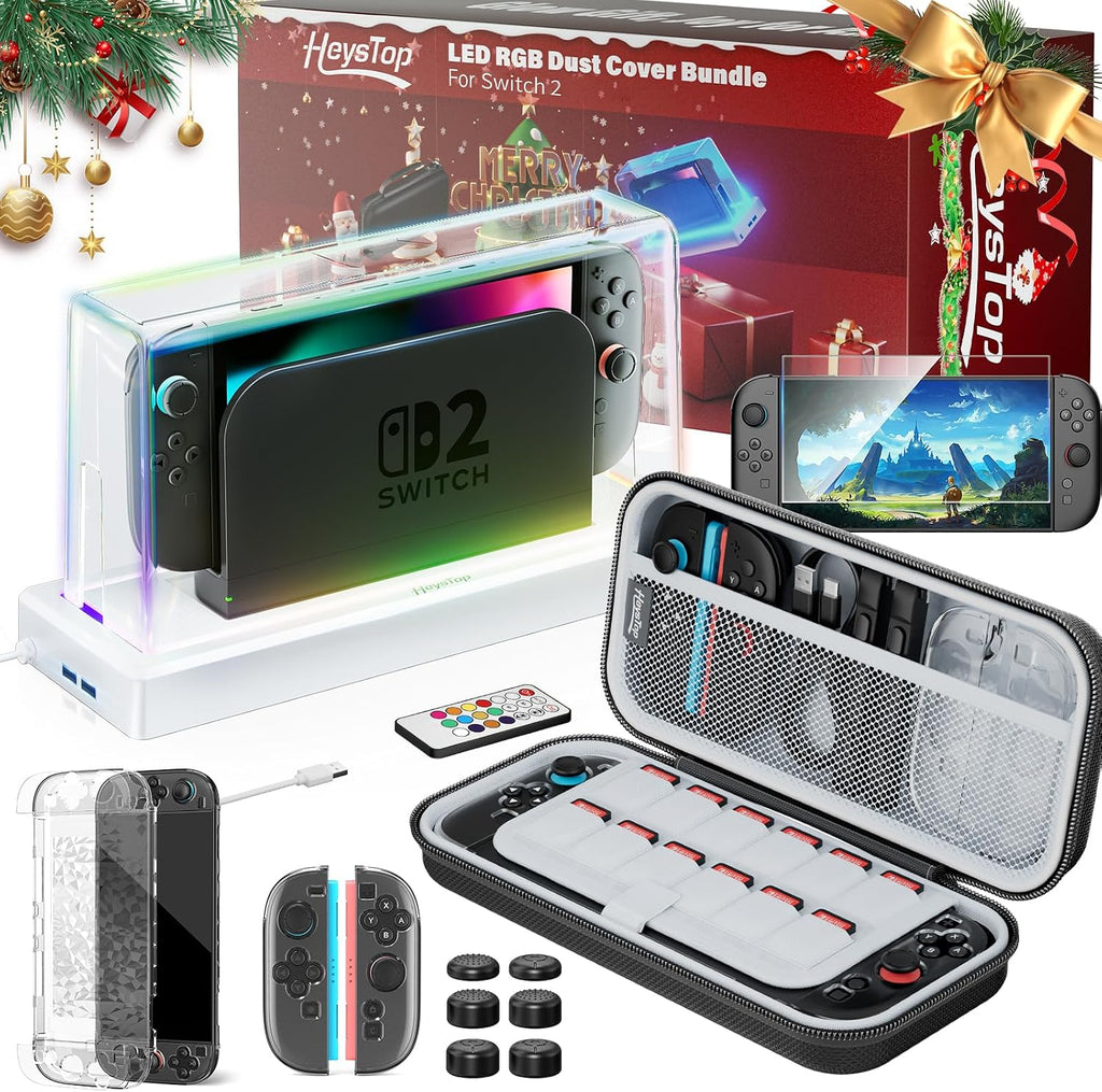 HEYSTOP Paquete de accesorios para Switch 2, set 10 en 1 para adolescentes