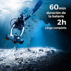 sublue Navbow Plus Smart Underwater Scooter con Depth Gauge, Temperature Sensor, Compass, Action Camera Mount, 131ft Waterproof para Diving & Snorkeling & Sea Adventures