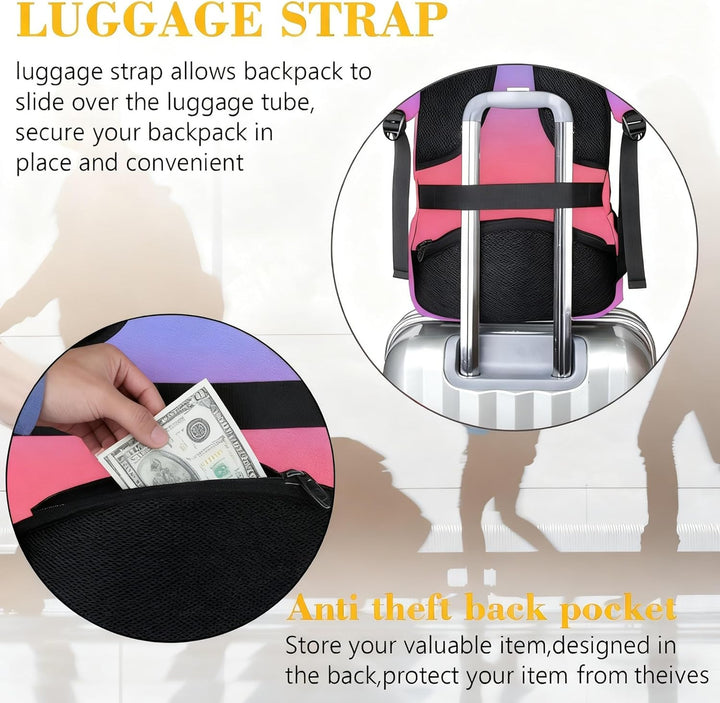 MATEIN Mochila de moda para laptop de 15.6 pulgadas, mochila de via...