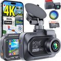 ROVE R2-4K Dual PRO Dash Cam frontal y trasera, 4K+2K Dash Cámara para