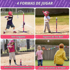 QDRAGON Juego de pelota 4 en 1 para niños de 3 a 5 años con juego de pelota