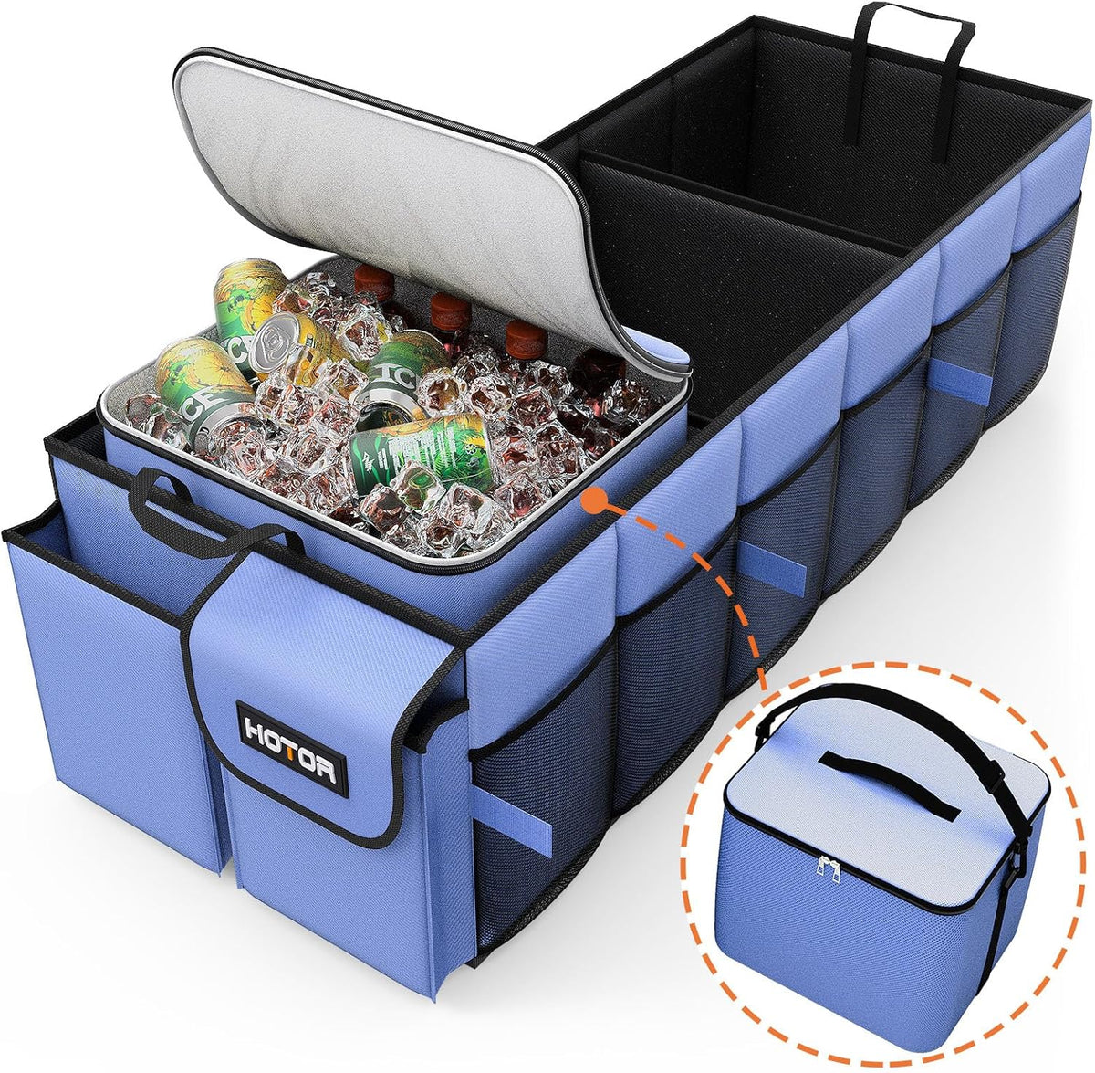 HOTOR Organizador de maletero, resistente y plegable con enfriador para