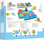 SmartGames Three Little Piggies Deluxe - Juego de rompecabezas preescolar galardonado, Tres cerditos