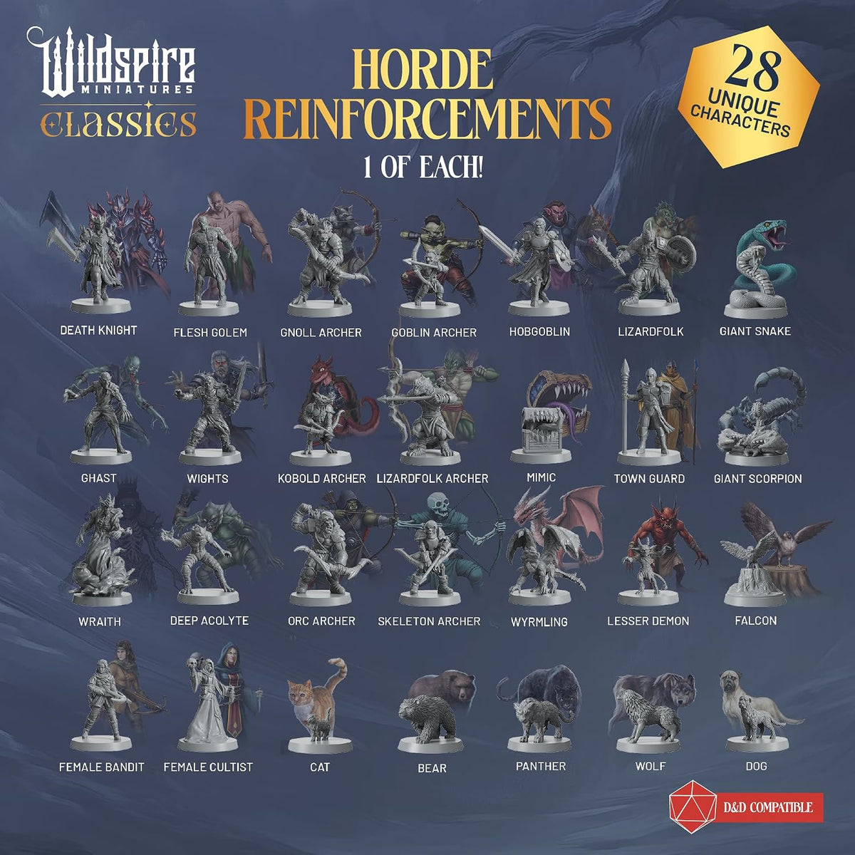 Horde Reinforcements - Set de Monstruos Clásicos DND Miniaturas a Granel sin