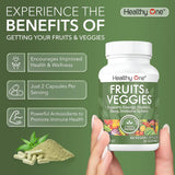 Healthy One - Suplemento de frutas y verduras, 27 superalimentos, v...