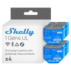 Shelly 1 Gen4, Smart Wi‑Fi, Zigbee y Matter Interruptor/Relé (4, UL)