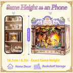 CUTEBEE Kit de casa en miniatura, rompecabezas de madera 3D para adultos, estante de rincón de libro, regalo literario de Shakespeare, bosque encantado decoración de escritorio en miniatura para