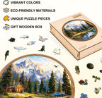 Rompecabezas de ocio junto al lago para adultos, regalos de madera, 265 piezas, 13.4 x 13.4 pulgadas