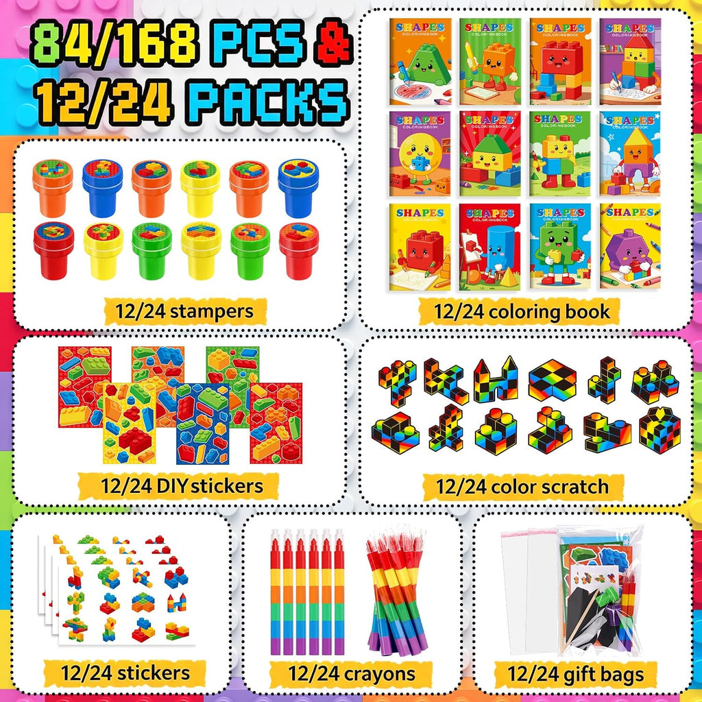 BenLouis Juego de 84 piezas de bloques de construcción para colorear