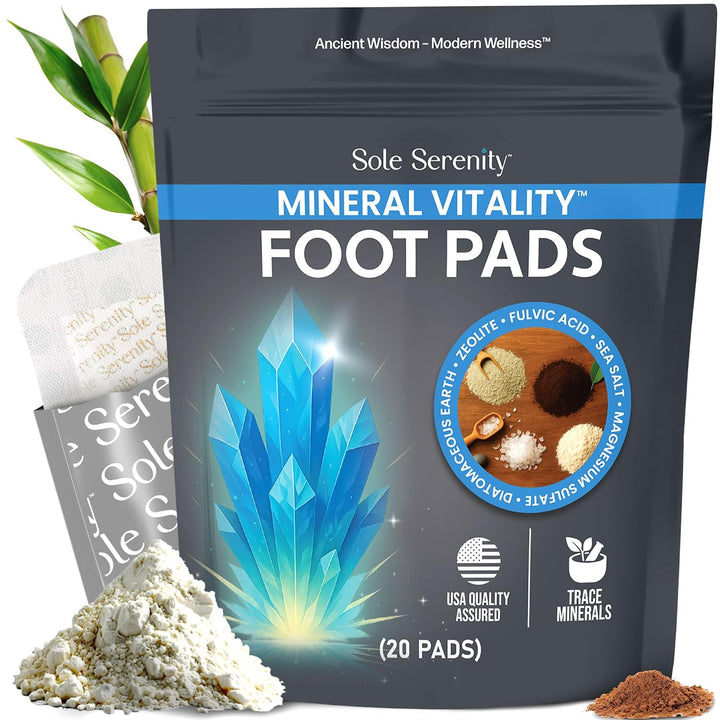 Sole Serenity - Almohadillas para pies con traza minerales, zeolita...