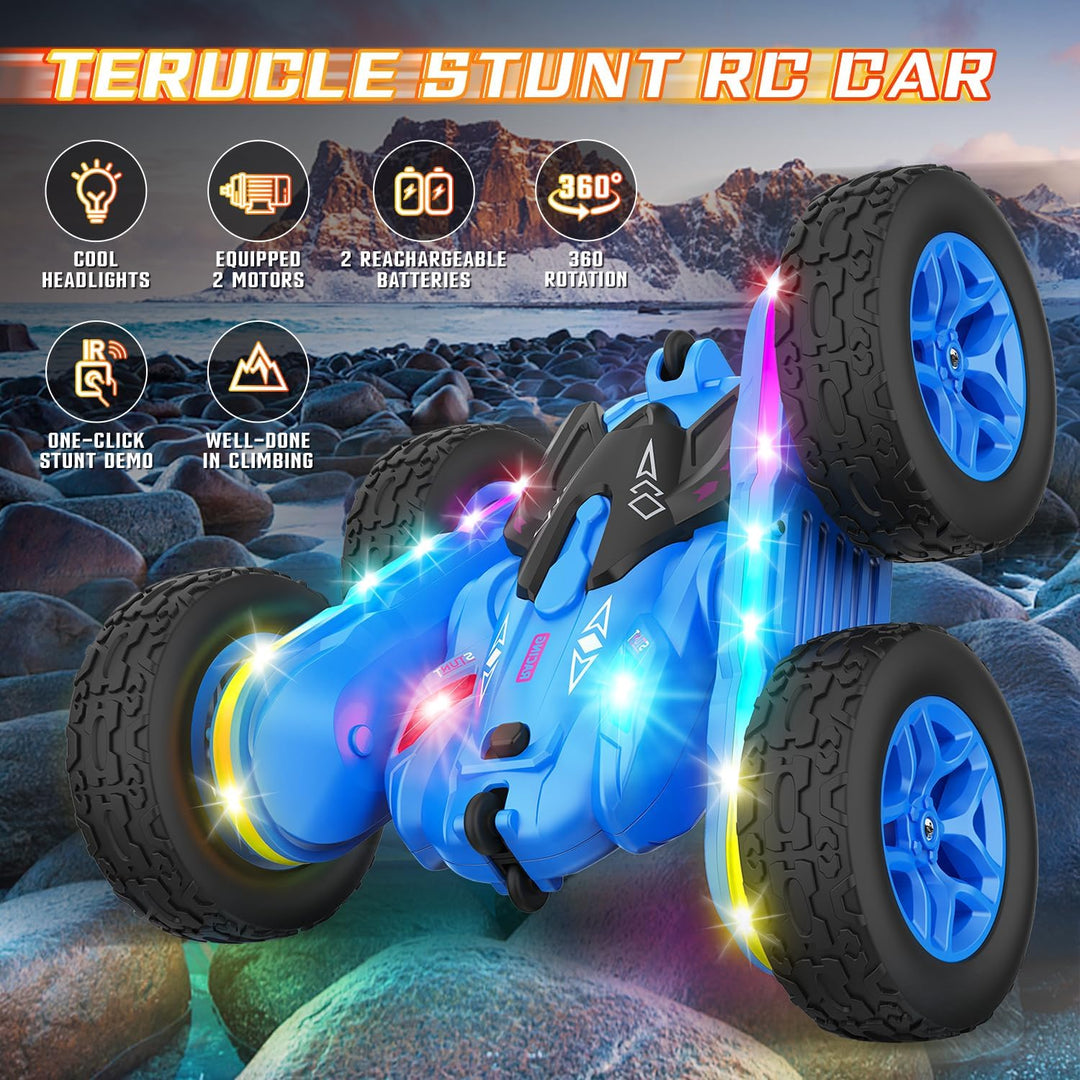 Terucle Auto a control remoto, juguetes de acrobacias de autos a co...