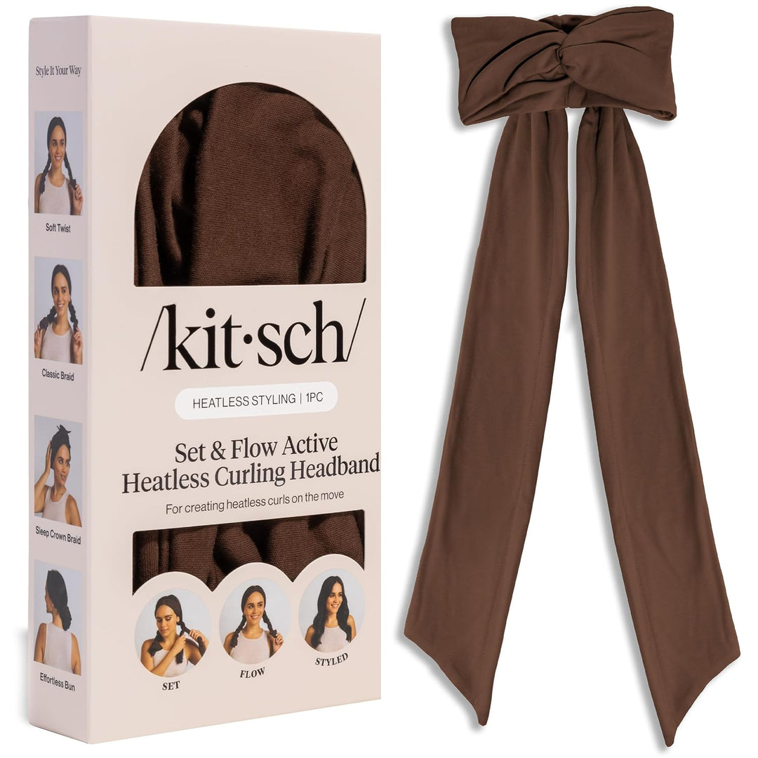 Kitsch Set & Flow Active - Diadema rizadora sin calor para mujer, c...