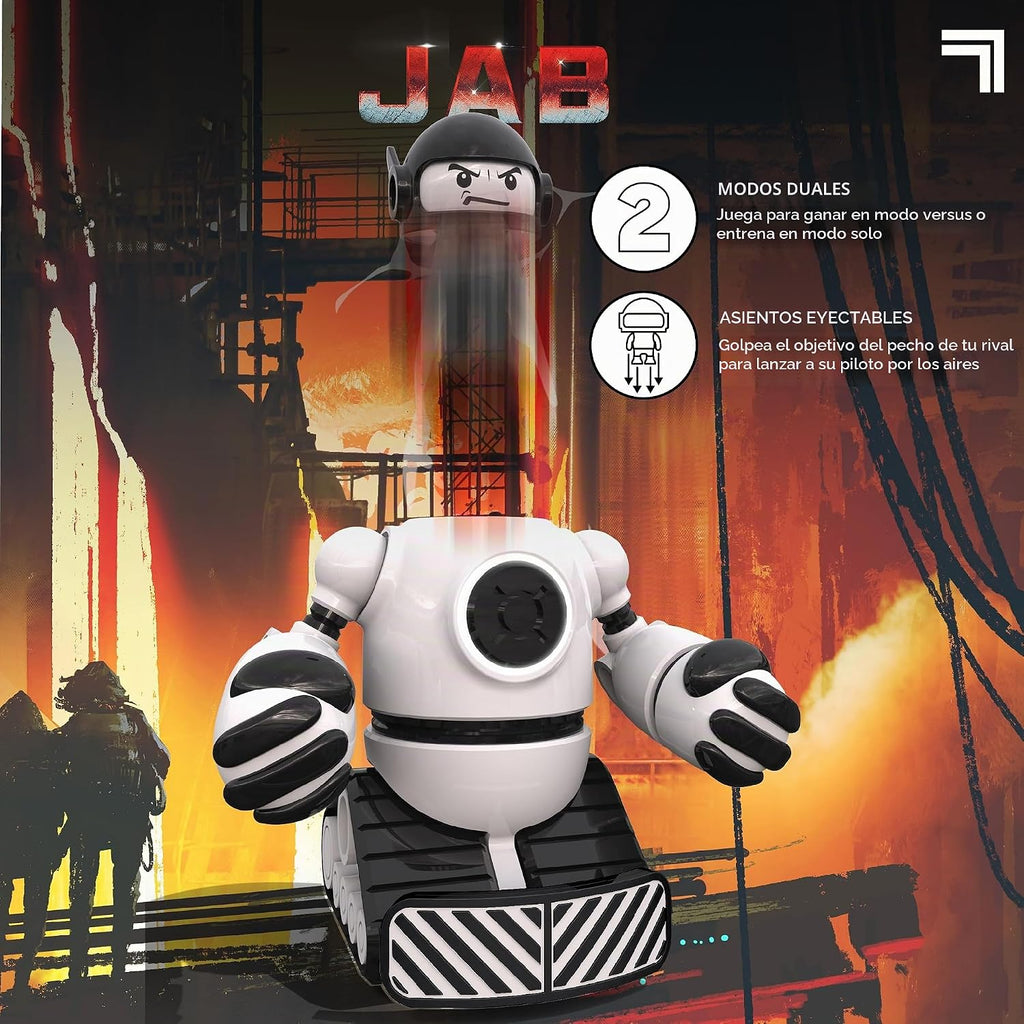 Sharper Image Mecha Rivals - Robots de batalla con control remoto, juego de robots de lucha inalámbricos para dos jugadores con luces y sonidos, modos solo y versus, asientos eyectores