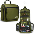 Neceser de viaje para hombres y mujeres (10.6 x 10.6 x 3.2 pulgadas), organizador grande de artículos de tocador colgantes, bolsa de higiene impermeable con gancho giratorio de metal XXL, con cremalleras resistentes y 19 compartimentos para artículos de