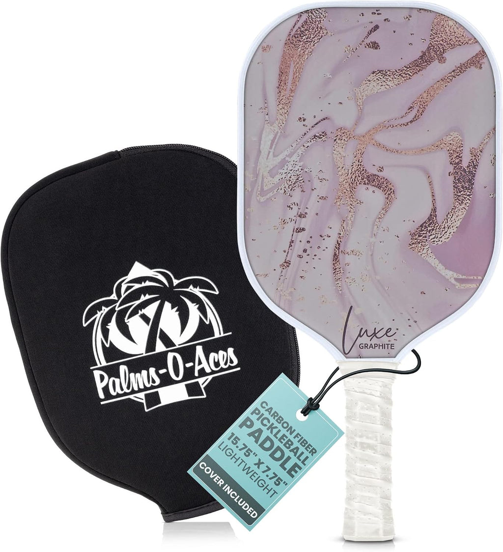 Palms-O-Aces Palas de pickleball de fibra de carbono - Núcleo 16 mm y Aprobadas por USAPA