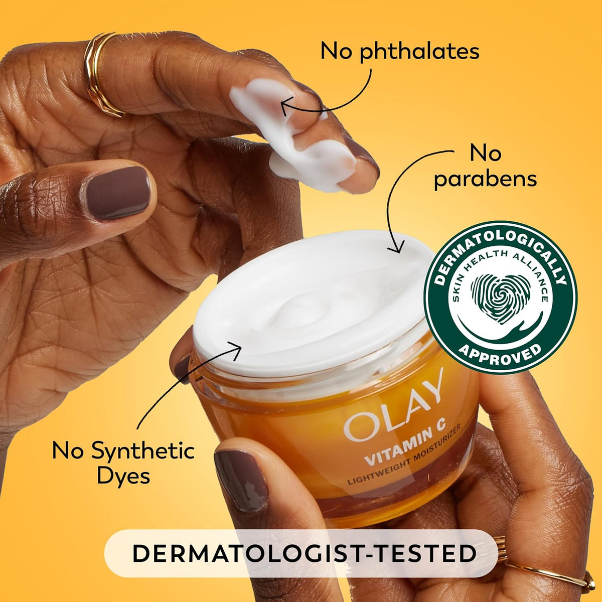 Olay Hidratante facial con vitamina C, crema iluminadora para mujer...