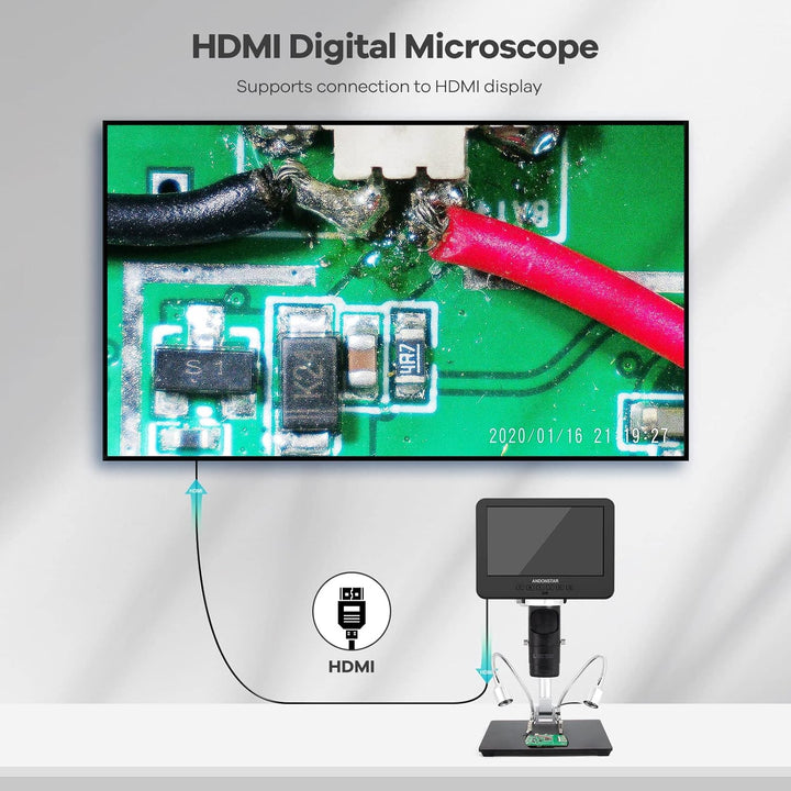 Andonstar AD246S-M - Microscopio digital HDMI 2000x para