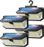 TECKNET 546 luces LED con sensor de movimiento para exteriores con gancho