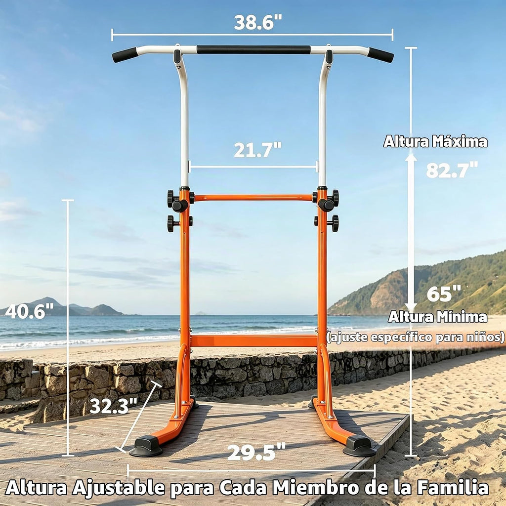 Power Tower Barra de Dominadas Estación de Fondos Marco de Acero Estable para Gimnasio en Casa