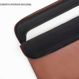 Comfyable Funda de piel para laptop con funda para accesorios, comp...