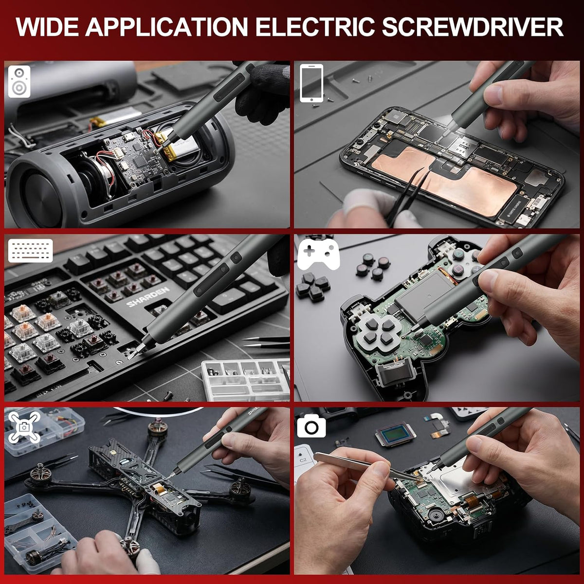 Juego de mini destornilladores eléctricos 75 en 1, destornillador