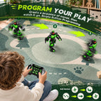 STEMTRON Robot de juguete para niños, robot programable de control remoto con detección inteligente de gestos, recarga, modo de canto y baile, lanzador (verde)